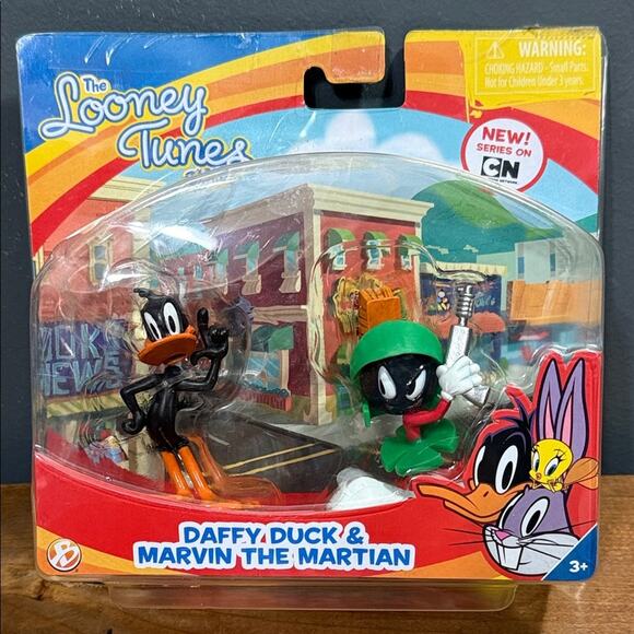 The Looney Tunes Show Daffy Duck & Marvin The Martian sealed figure cartoons NIB - Picture 1 of 7